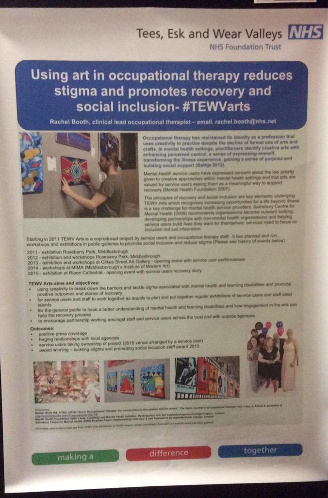 AmeliaCalvertOT's tweet image. Enjoying posters of creative activity in OT at #cot2015