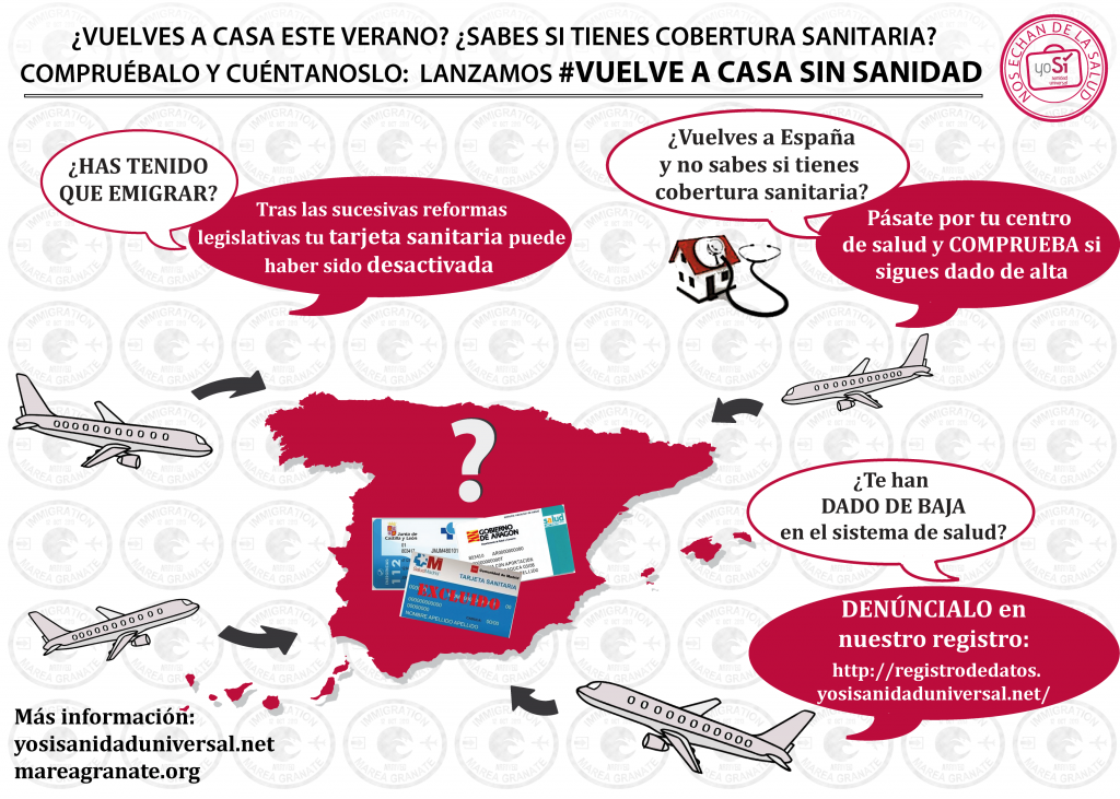 Si #VuelveSinSanidad este verano a España denuncia en REDES …istrodedatos.yosisanidaduniversal.net Queremos conocer vuestros casos