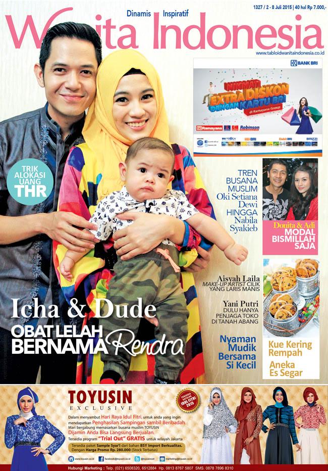 TabloidWI's tweet photo. Obat Lelah Bernama Rendra Icha &amp; Dude, #CoverTabloidWI terbaru edisi 1327, terbit Kamis 2 Juli 2015 http://t.co/llGaPaEQpV