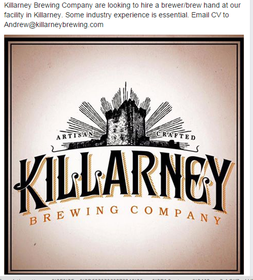 Oblivious_'s tweet image. Killarney Brewing Company are looking to hire a brewer @killarneybrewco @Beer_Ireland @irishjobfairy