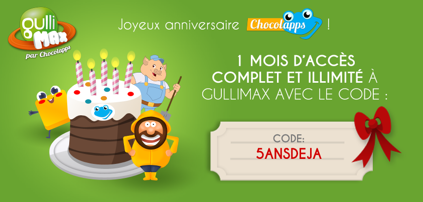 chocolapps's tweet photo. Profitez vite d'un mois #GulliMax offert avec le code 5ANSDEJA ! ► https://t.co/wofCKlhUYM #Vacances cc @gulli http://t.co/V5tIiAK0oK