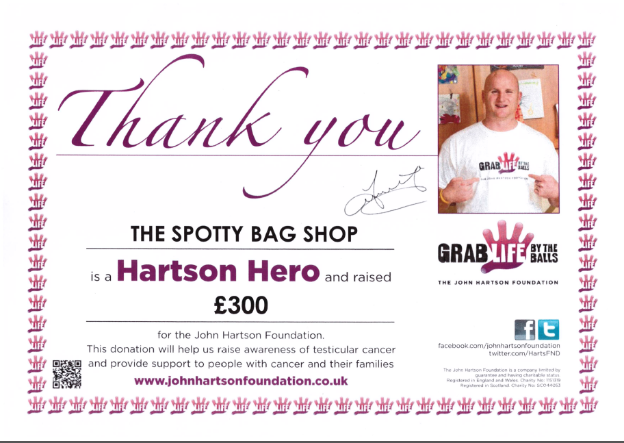 Thanks again to all of the Hartson Heroes who donated to The John Hartson Foundation on Saturday!#GoodDeeds #ThankYou