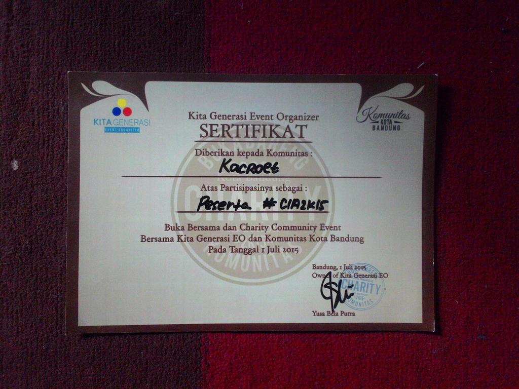 inikamikacroet's tweet photo. alhamdulillah acaranya sukses ,jongjon pisan pokona mah #cia2k15 http://t.co/3mL1pTm4rI