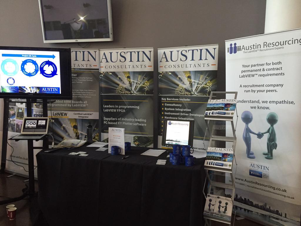 AustinConsults's tweet photo. We're over on stand 10! Pop over for a chat on all things LabVIEW PLUS with @AustinRecruit #LabVIEW #testsummit http://t.co/Ncz9f19Zcm