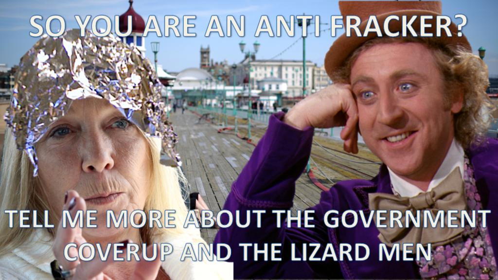 progressBFC's tweet image. Tin foil hat brigade with Top Secret info suggesting nuclear waste to go in 6 inch fracking hole! @BBCLancashire