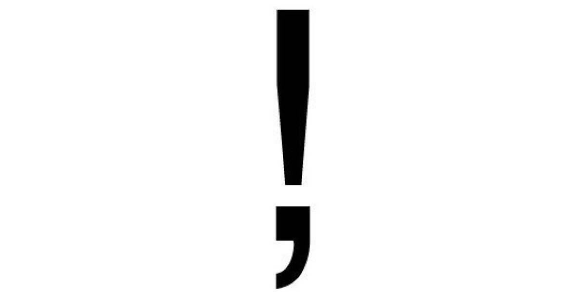 HuffPost's tweet photo. Meet the exclamation comma, the punctuation mark you've been waiting for http://t.co/qNcOGTdZrL http://t.co/FZE16SvAXS
