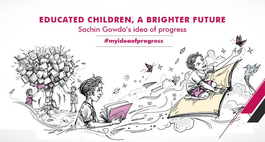 AxisBank's tweet photo. Sachin's idea of progress is educating kids! Let it inspire you this July: http://t.co/c6EgXeM0Ou #myideaofprogress http://t.co/ppzHGAVvu9
