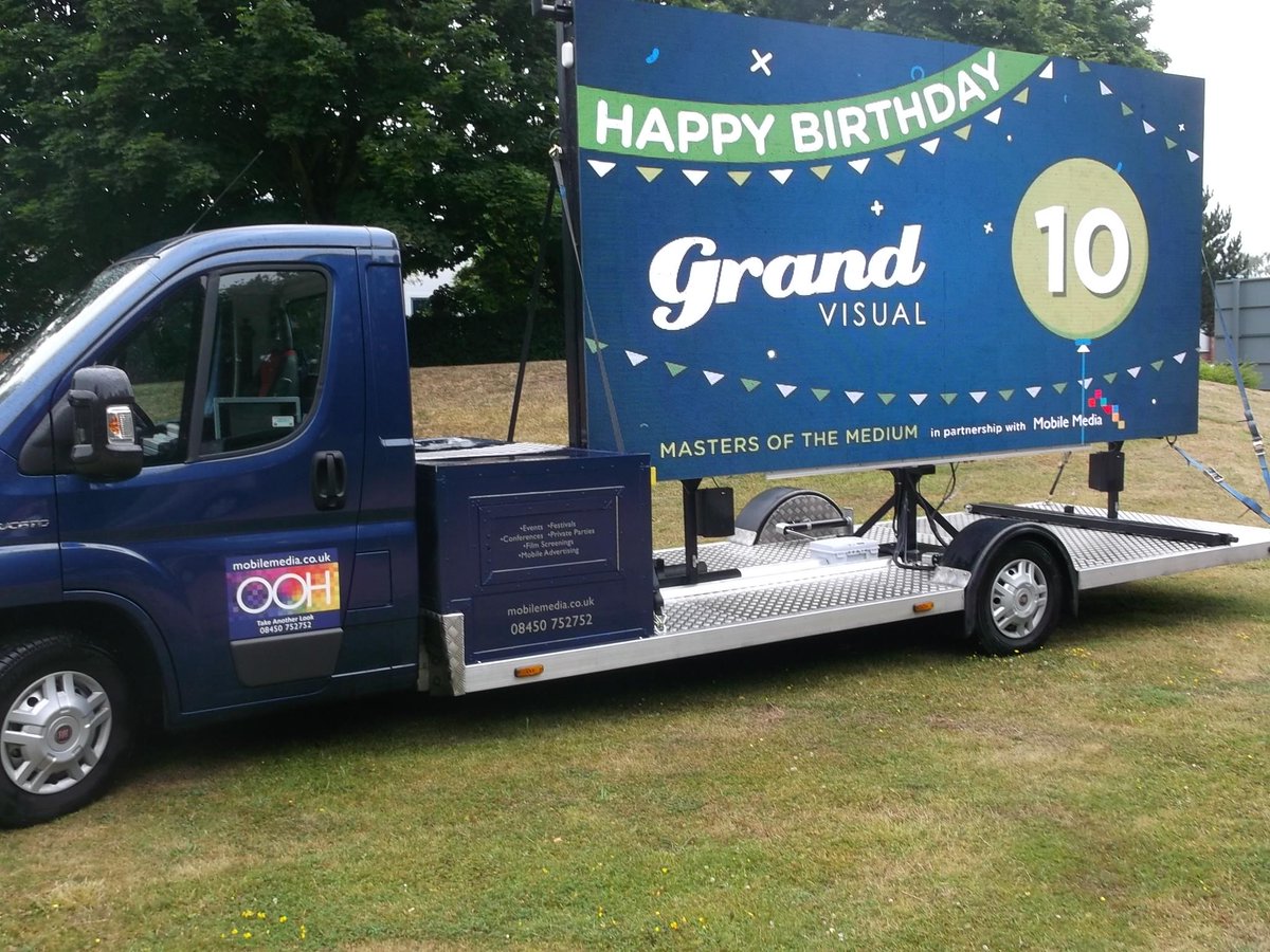 MobileMediaOOH's tweet photo. Happy 10th Birthday @GrandVisual We Hope You Have A Fantastic Birthday Party This Evening! #DOOH #GrandVisual #London http://t.co/DxtSssJcac
