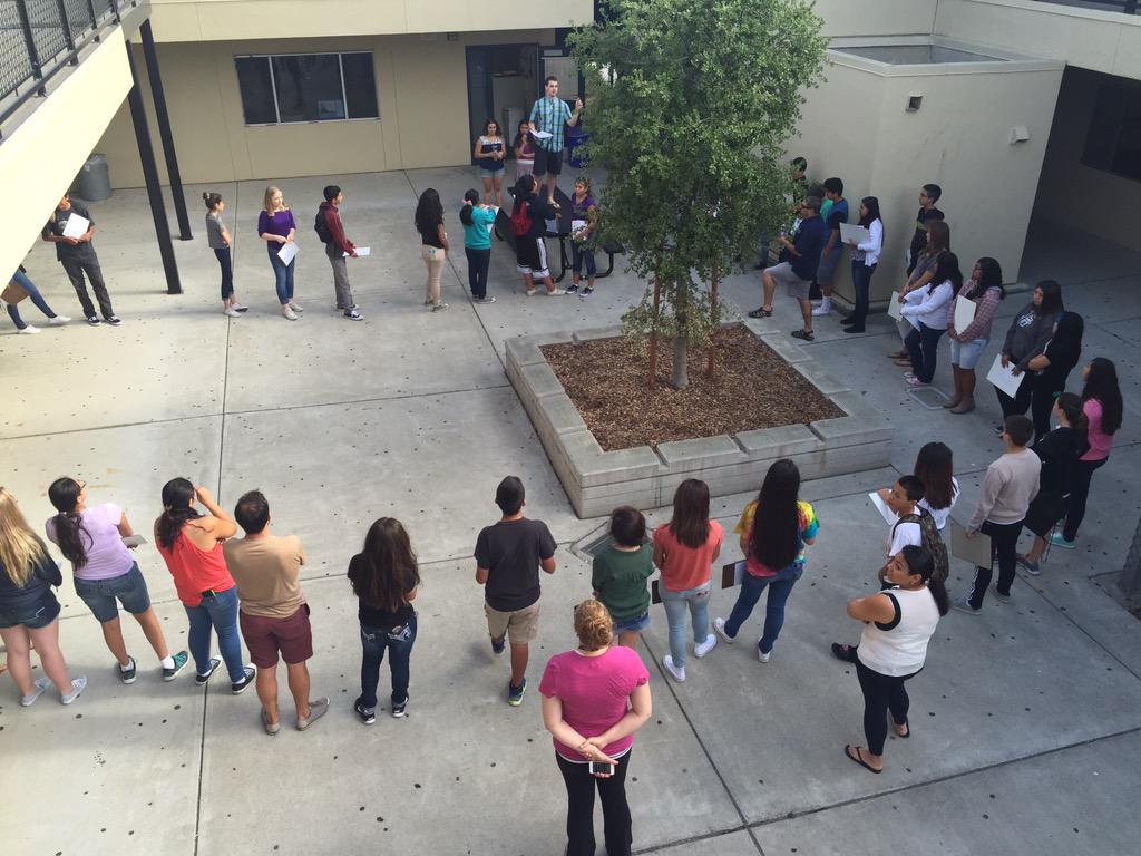 Miss_Becerra's tweet photo. About to do a mathematical scavenger hunt #MatIsFun #ucdsummeracademy15 http://t.co/CHPp99LXB1