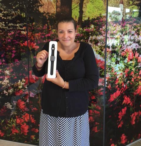TeamWRAL's tweet photo. #WRAL Apple Watch winner from Race for the Cure. Congratulations, Jennifer Parson! #KomenTri http://t.co/Niu1kvLEUz