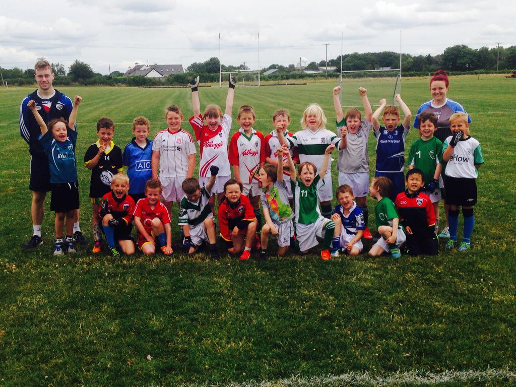 Portlaoise Cul Campers with their coaches Dwayne Conor and Aisling at the Cul Camp in Rathleague this week. <a href="/CLGLaois/">Laois GAA</a>