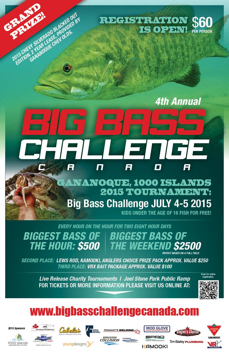 Don't forget to register for this weekend's #1000Islands #BigBassChallenge! Win cash & prizes: ow.ly/P58RB