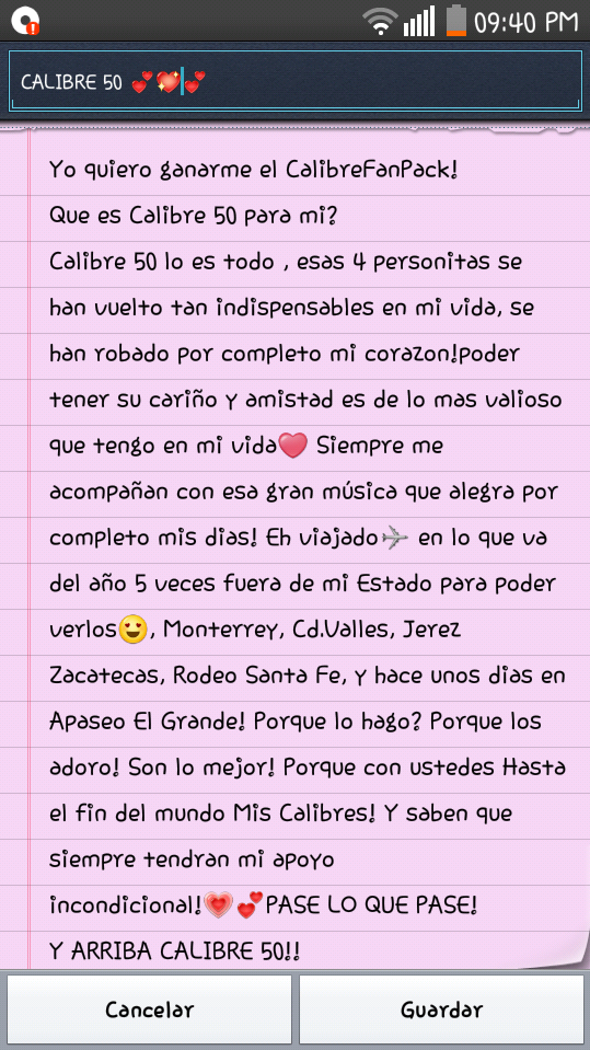monse_50's tweet photo. @Calibre50_mx por eso &amp;mas yo soy un #FanDeAltoCalibre y merezco mi #CalibreFanPack 😍💕 C5O💕💖 http://t.co/C9zec4OUS5
