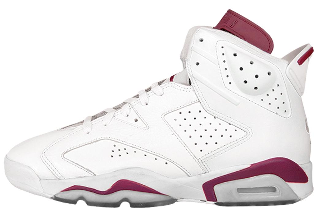 SneakerShouts's tweet photo. The Air Jordan VI "Maroon" is rumored to return with the "Nike Air" heel tab this Fall http://t.co/Hsuqz5in2A