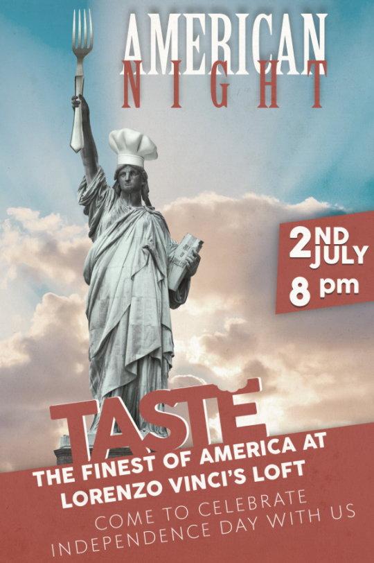 eventiatmilano's tweet photo. American Night: da @LorenzoVinci_ una serata per vivere il clima del #IndependenceDay #Booking→http://t.co/nH7wwtfmyj http://t.co/DWI1FWhTtg