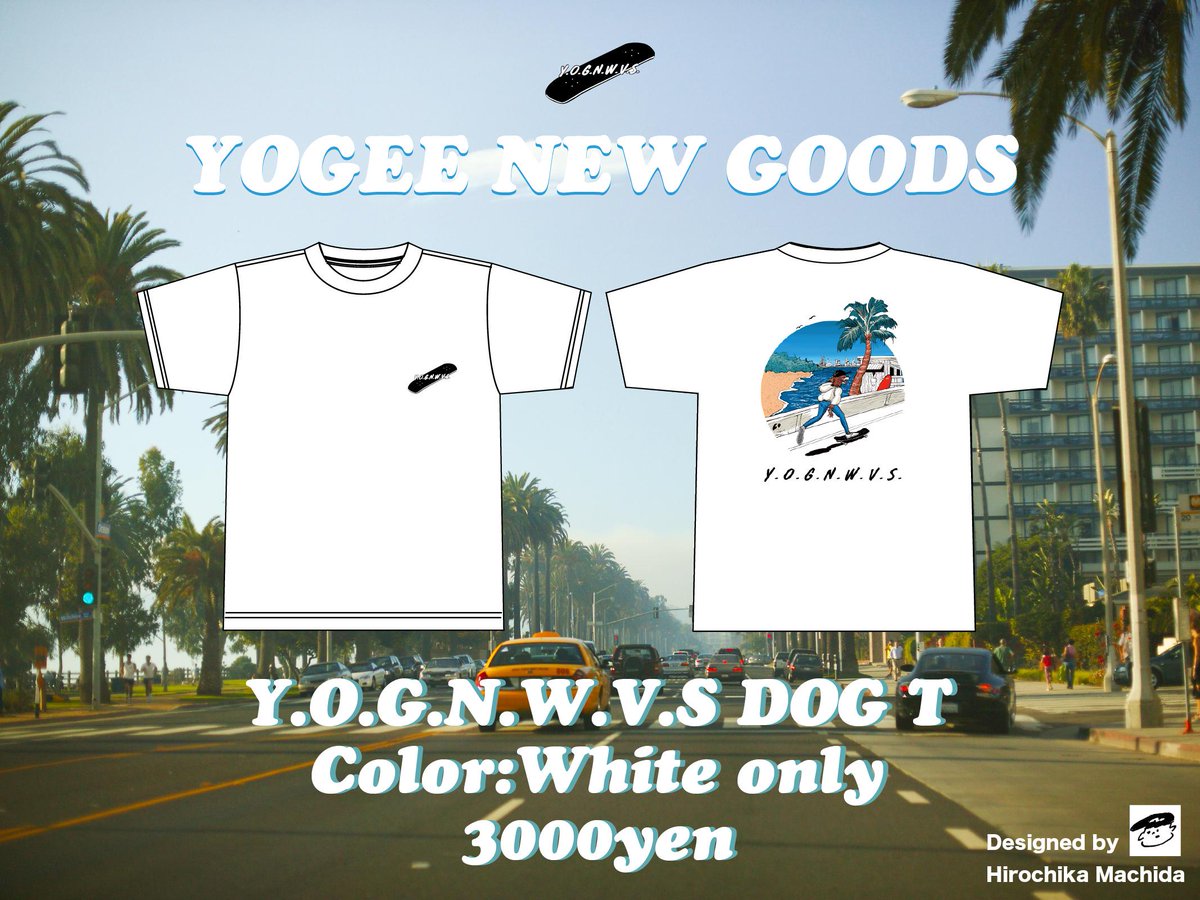 yogee new waves Tシャツ サイズM dog skate 👕GOODS INFO👖 明日から