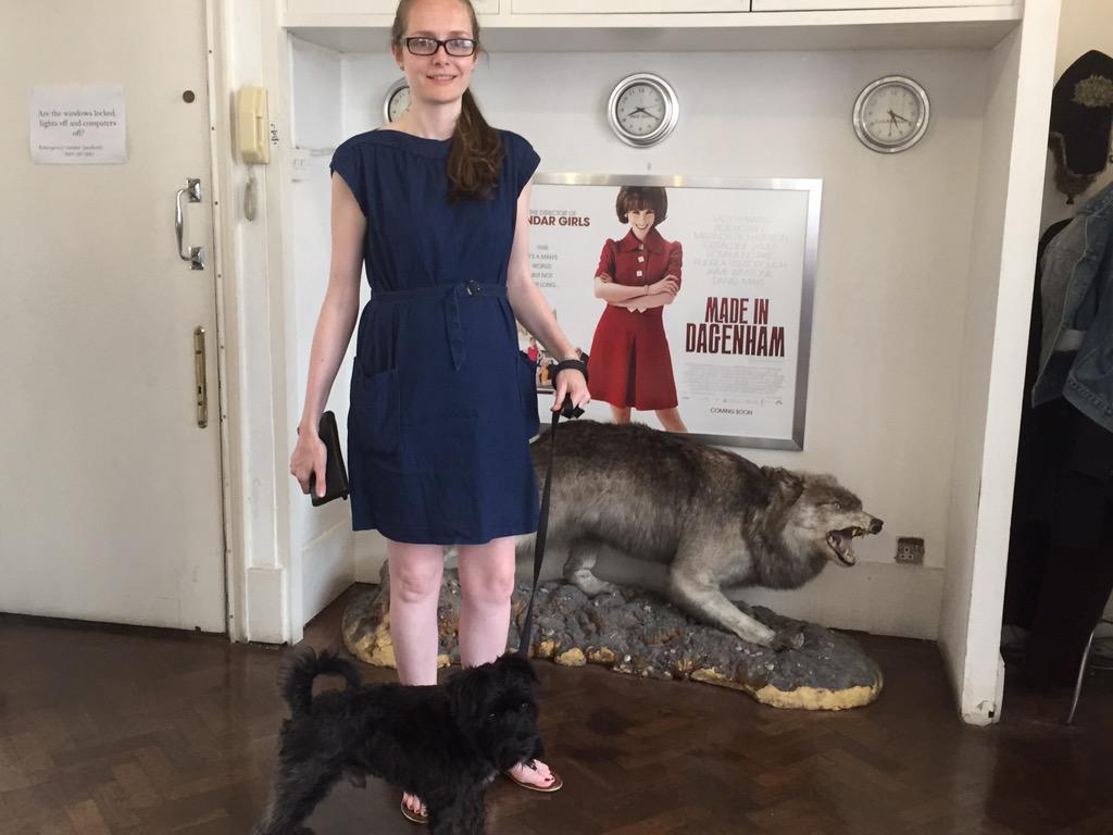 elizkarlsen's tweet photo. Producer of #hyena and #thelimehousegolem Jo taking the new Number 9 hound out for a walk http://t.co/RpDds77eHI