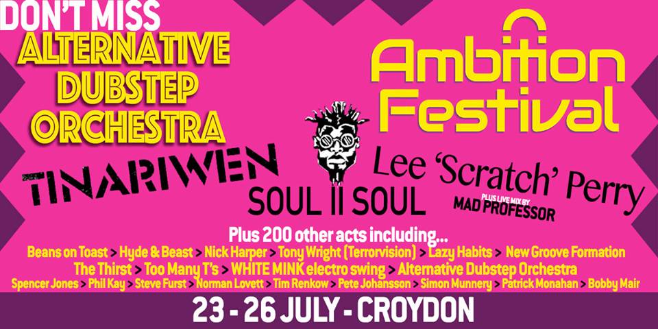 Catch the alternative dubstep orchestra at Ambition Festival
ambitionfest.com