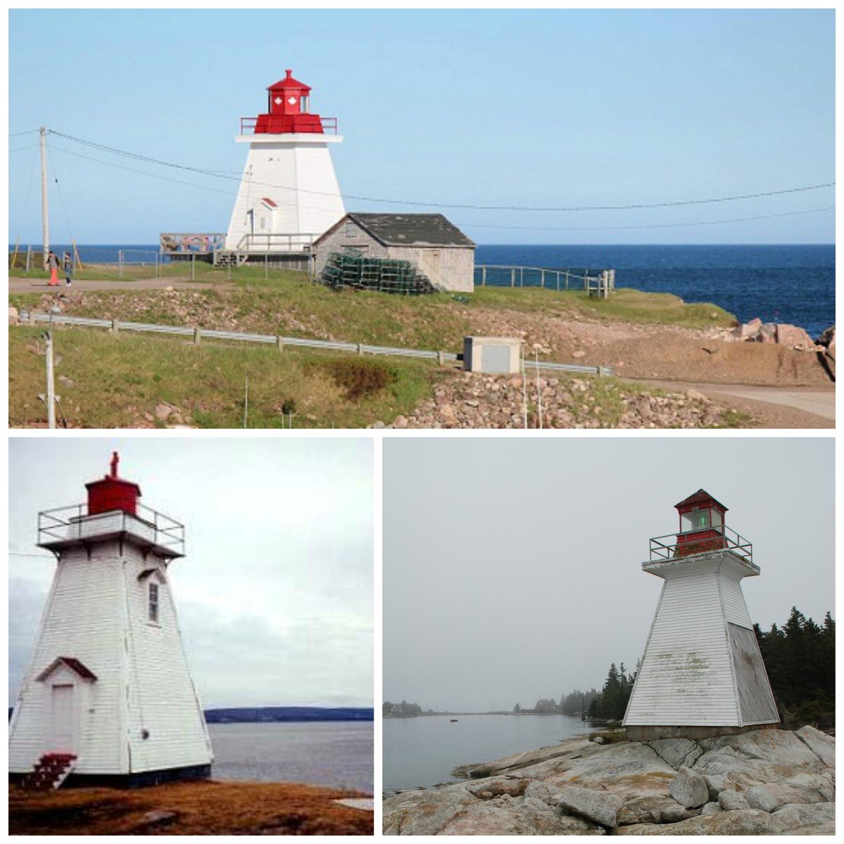 PepperPot #lighthouses can be found throughout #NovaScotia. They are normally white with a red top. #thislighthouse