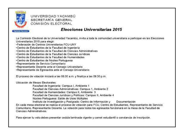 fcuuny's tweet photo. #genteuny información importante sobre como las elecciones http://t.co/Dqbb9GFPyi