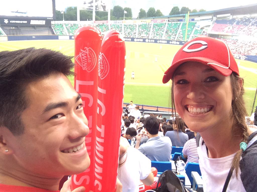 angelahatke's tweet photo. Spreading the word all the way in South Korea to #VoteReds #VoteFrazier! #RepresentingOhio #vacation @Reds http://t.co/Lo3xOuqBRc
