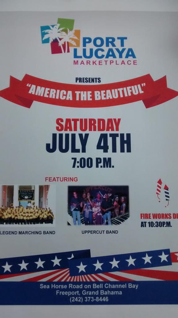 Come celebrate the 4th of 
July with us at Count Basie Square on Saturday, July 4th at 7pm Fire Works at 10:30pm