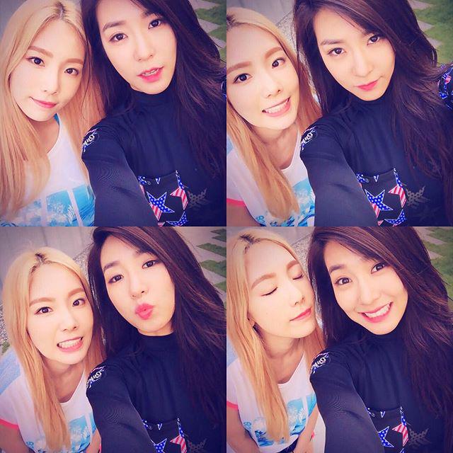 AYON9NE's tweet photo. [IG] @O89PINK: 물놀이 후 👯☀️💦 #채소 (with @TAENG089) http://t.co/LIWGs64zfn