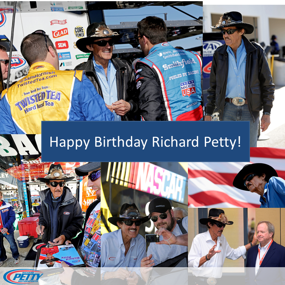How cool that Richard Petty & share a birthday!?! Happy Birthday to & his driver! 