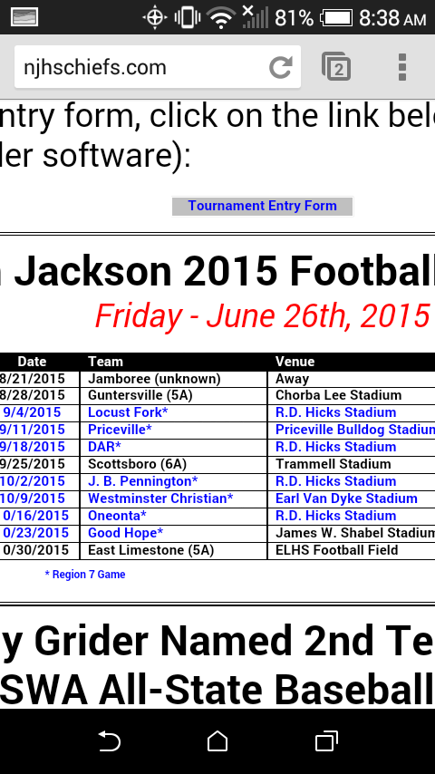 NJAthletes's tweet photo. The 2015 Football Schedule http://t.co/xjWbiWWvz5
