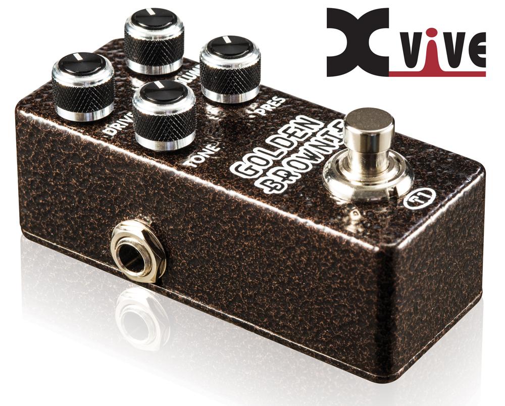 GearMagazine's tweet photo. New Xvive pedal by @Thomas_Blug 'Golden Brownie' http://t.co/Uegl4g9KUU @lisaplaysguitar @icepack9999 @iGuitarMag http://t.co/1HQ4e5ZNaA