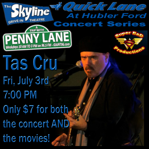 IndianaBluesLLC's tweet photo. Tas Cru LIVE at The Skyline Drive-In in Shelbyville http://t.co/IQNbQrLgVC http://t.co/jhabL7zhly