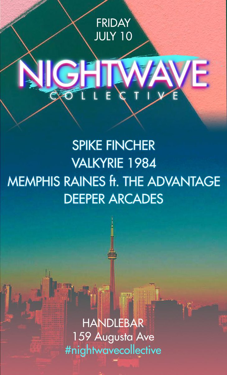 NightwaveTO's tweet photo. #Nightwavecollective 005 >>https://t.co/ytC8NY8tDS #synthwave #synth #toronto #kensingtonmarket #livemusic #handlebar http://t.co/5qIozEMURx