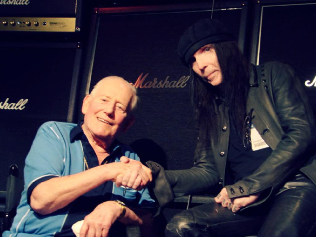 mrmickmars's tweet photo. Jim Marshall &amp; me at Namm http://t.co/vohjtkIv4i