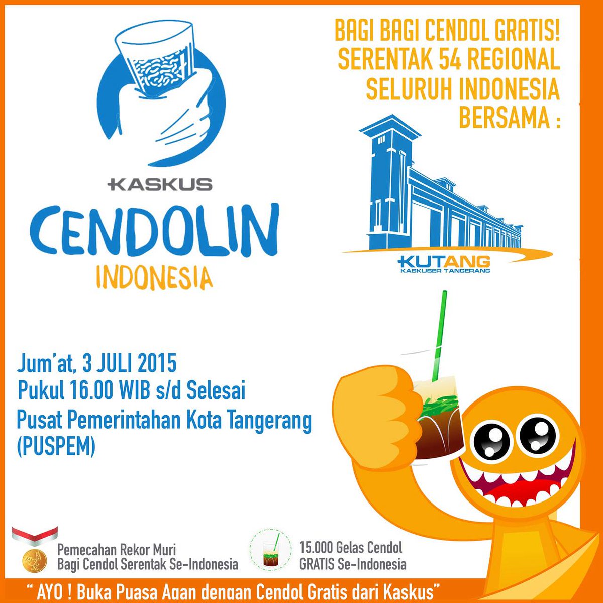 Pak <a href="/AriefWismansyah/">Arief R. Wismansyah</a> mohon ijin <a href="/KaskusTangerang/">Kaskuser Tangerang</a> mau cendolin Indonesia di puspem #KaskusCendolin #regbanten