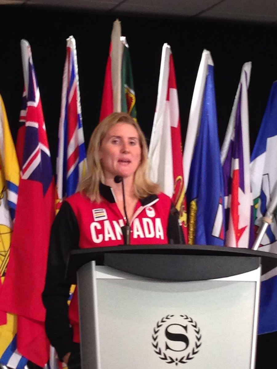 kevinwaughctv's tweet photo. Hayley Wickenheiser four time Olympian guest speaker at Canadian School Boards @ctvsaskatoon http://t.co/ufHe4rOH3j