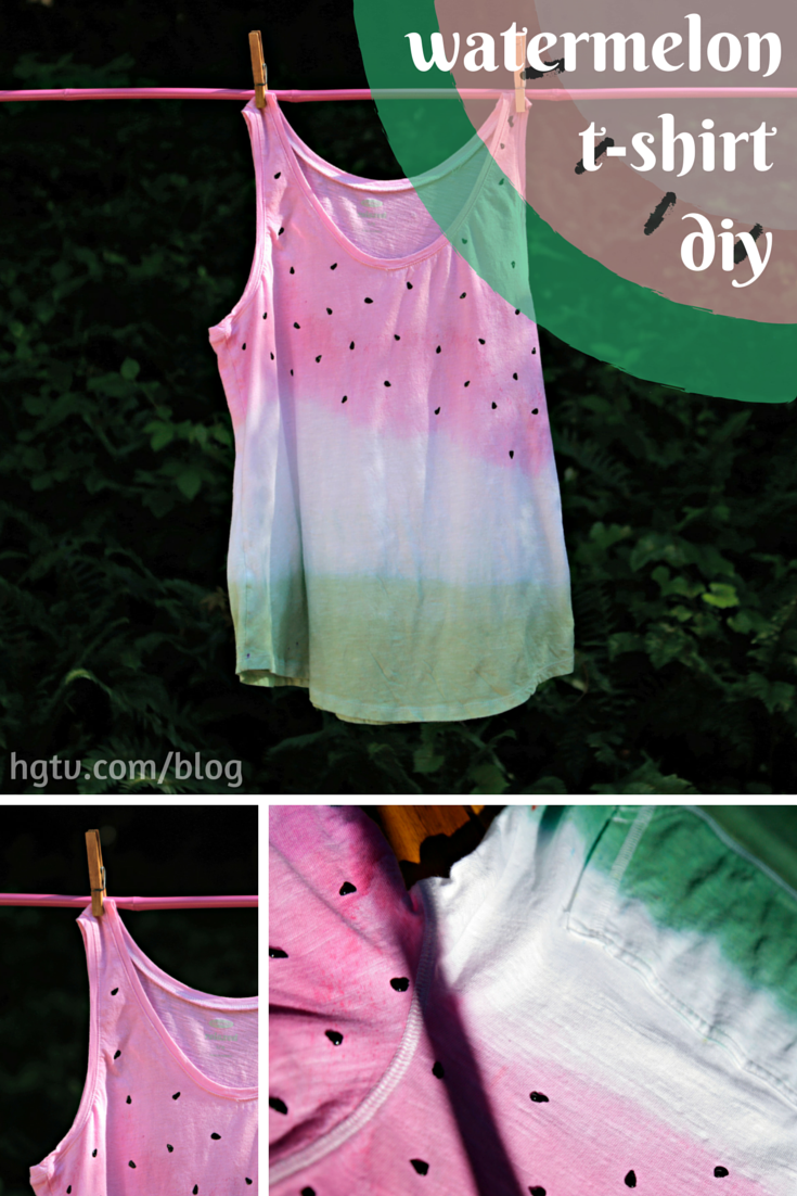 hgtvdecorating's tweet photo. We've got this weekend's fashion probz covered with Marianne's DIY dip-dyed watermelon tees >> http://t.co/LSApQnAIAT http://t.co/55F5s8C8tD