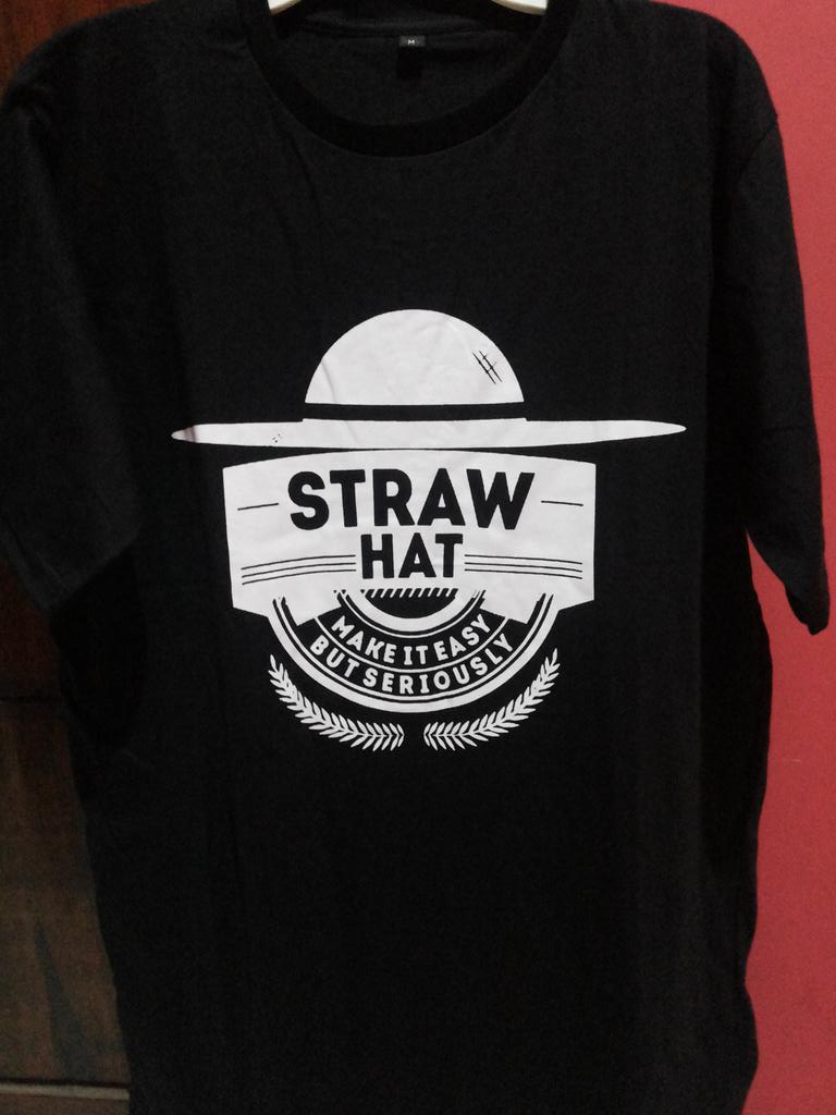 Launching t-shirt STRAW HAT . Size S.M.L IDR:80K info 089654105871/763DC14A
