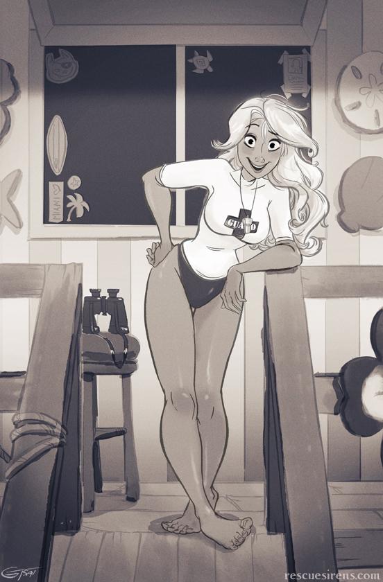 #RescueSirens will be available at @Chris_Sanders_ Booth #4616 at #SDCC! Here are some sketches of Nim & her stand.