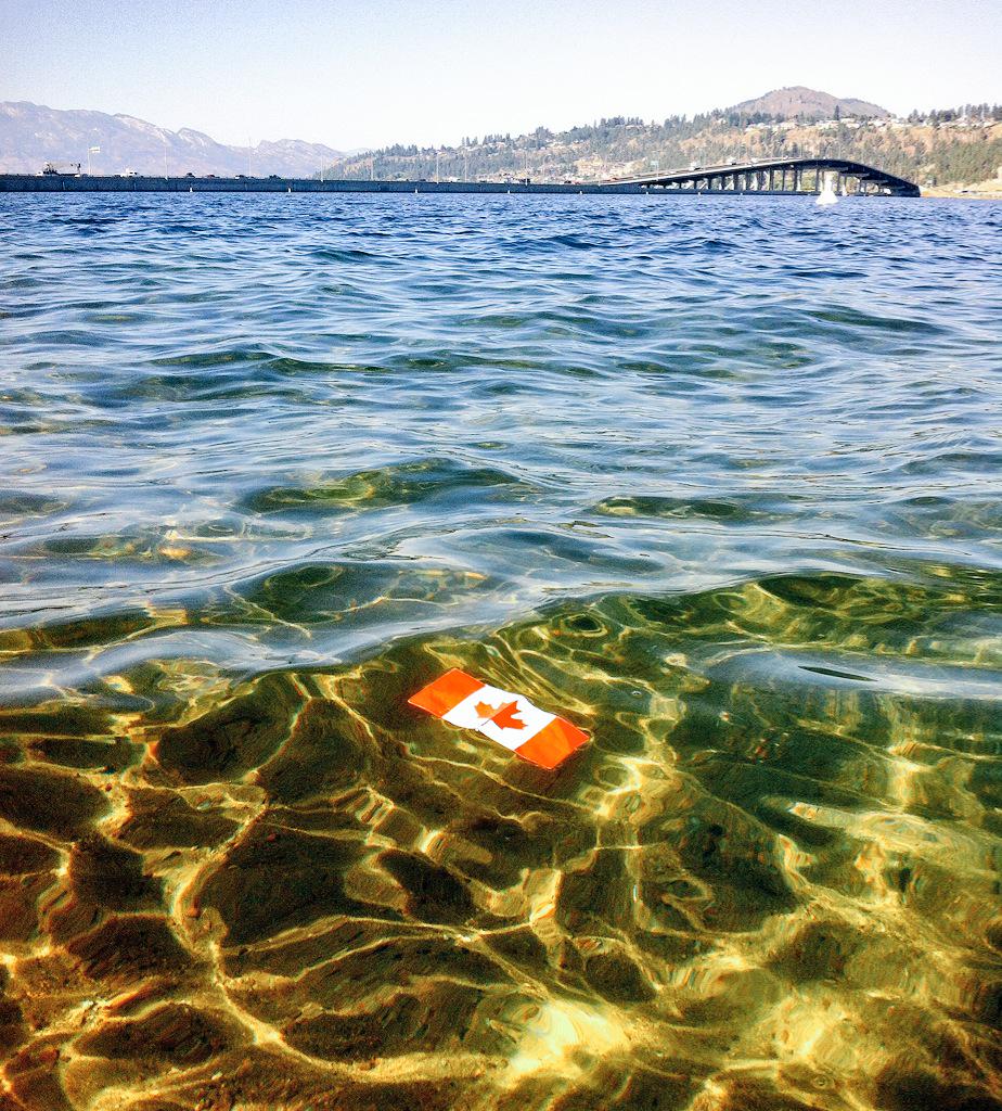 ChrisWalkerCBC's tweet image. July 2nd morning swim. #kelowna #okanagan #CanadaDay2015