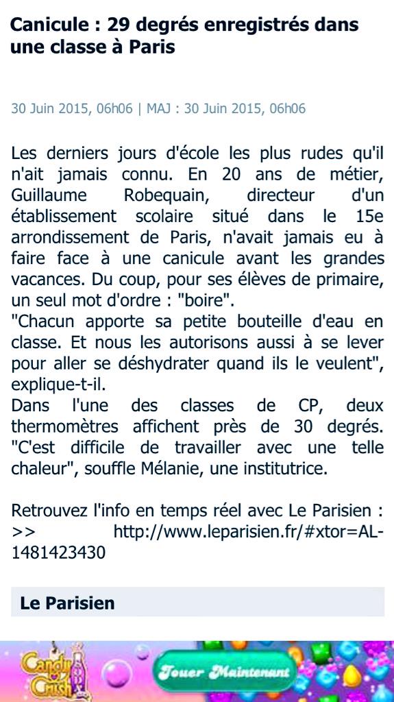 GuapaSunshine's tweet photo. @Bescherelle Merci le Parisien où les instits autorisent les enfants a aller se deshydrater... http://t.co/oUfydHuqvP