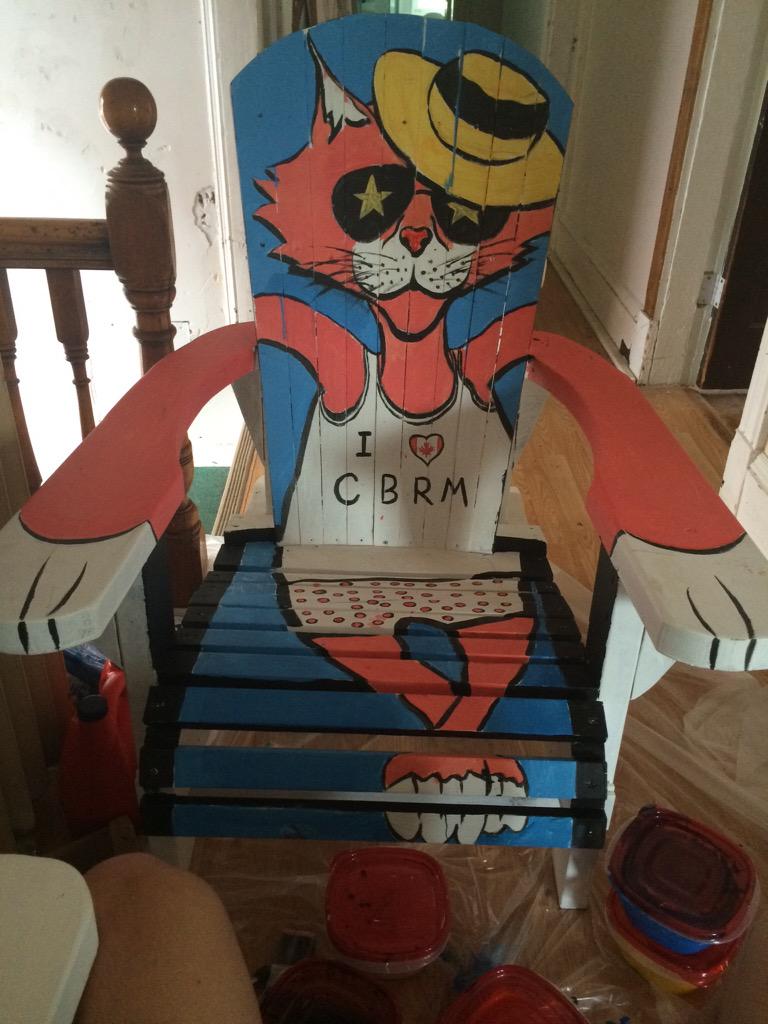 Billieluo2012's tweet photo. Finished the first chair for the cbrm.@YouthArtConnect @CBRMGov http://t.co/mpuRVIgVjS
