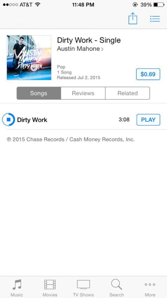 xashleyym's tweet photo. BOUGHT AND GIFTED. @AustinMahone #BuyDirtyWorkoniTunes #GetDirtyWorkToNumber1 http://t.co/ukBCHTB1xa