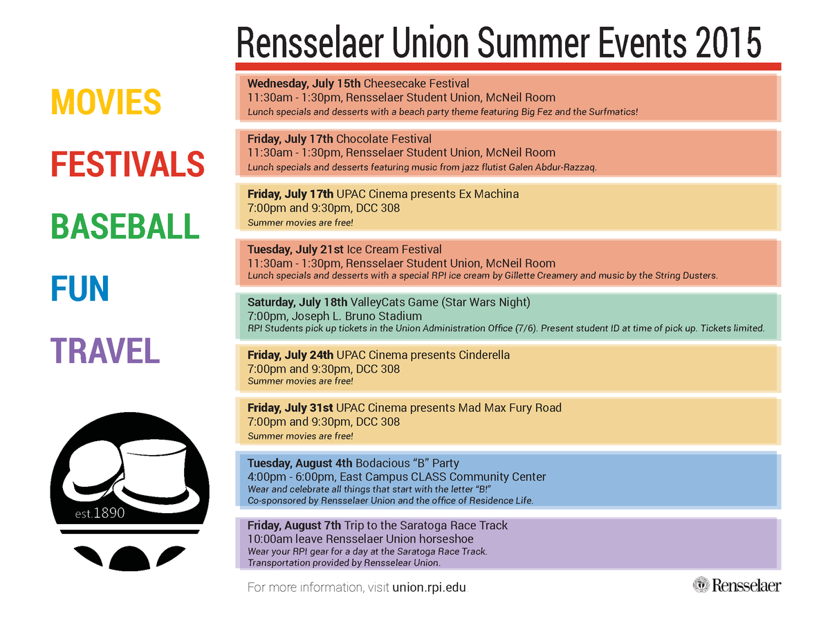 Edavis097's tweet photo. Updated summer schedule! 
#RPI2019 #RPIorientation #RPIsummer @RPIResLife @RPIExperience @rpiorientation @RPI #RPI http://t.co/dip3BE6r4a