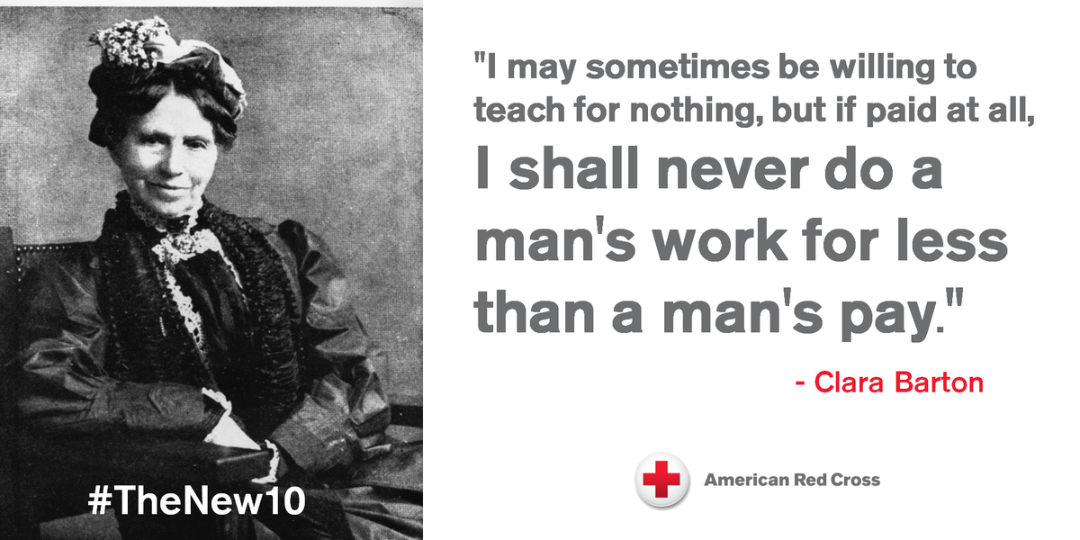 RedCross's tweet photo. One more reason our vote goes to Clara Barton for #TheNew10. http://t.co/1TIq15aDhx