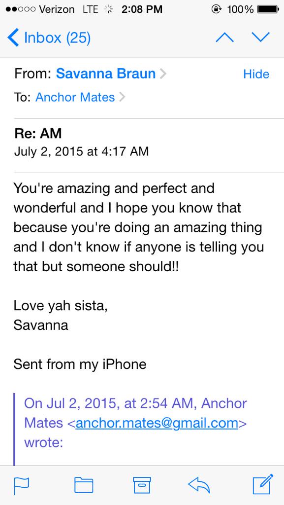 AnchorMates's tweet photo. This is why we do what we do! @SavannaBraun you are awesome 💕🎀⚓️🙌🏼 #AnchorMates http://t.co/Gm4PnG51v8