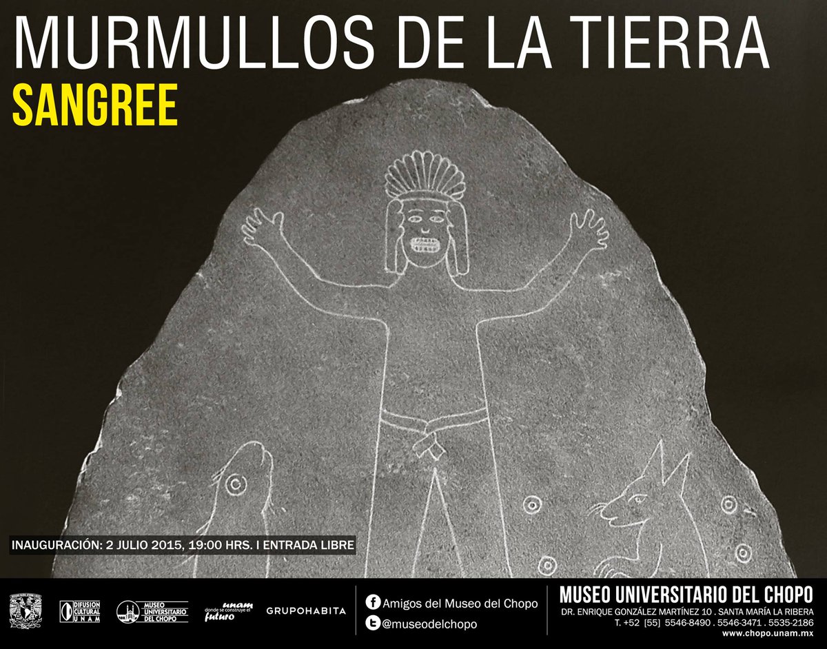 yautepecgallery's tweet photo. Nos vemos esta noche en la inauguración de MURMULLOS DE LA TIERRA, expo individual de SANGREE en el @museodelchopo http://t.co/EY2ymOw7Eh