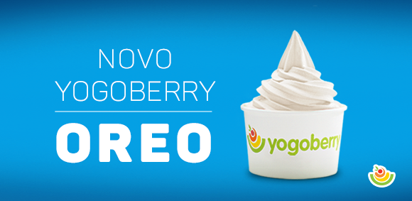 yogoberry's tweet photo. O novo Yogoberry Oreo já chegou e vai agradar amantes do recheio ou do biscoito. Vem provar essa delícia! ;) http://t.co/JWd94ai7ee