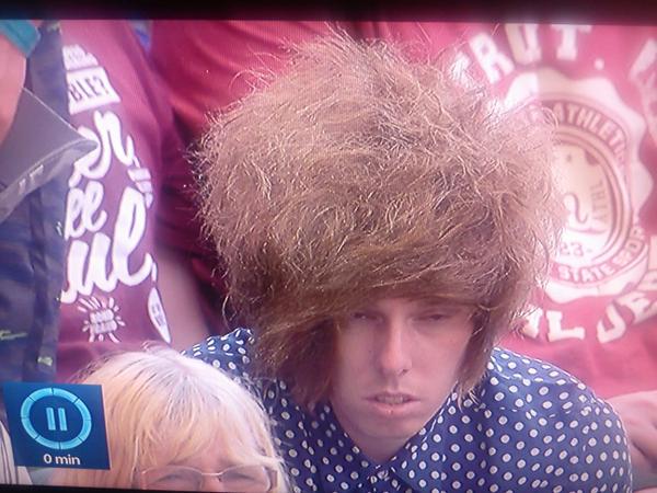 RT: Help us find this #Wimbledon spectator &amp; we'll pay for his haircut (if he wants it). #dustinbrown #nadal