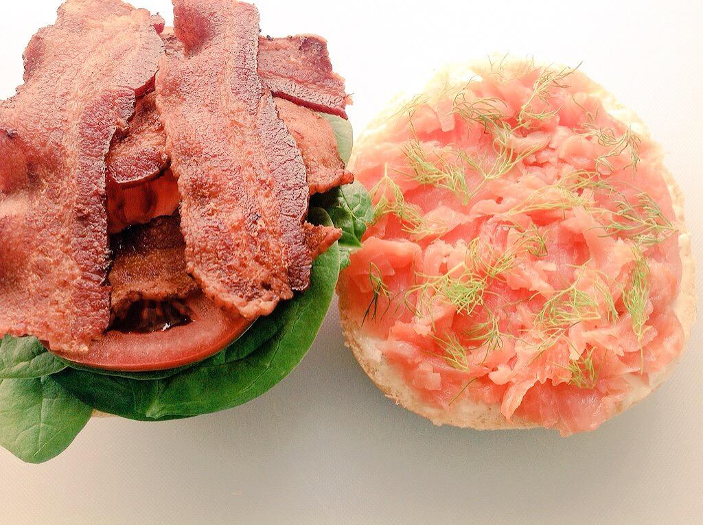 BaconPDX's tweet photo. Your #CoolForTheSummer #PDX #lunch options: #Bacon #Smoked #Salmon, #BuildaBLT, Classic #Spinach #Salad #Quinoa Salad http://t.co/pcTYCGp1Ec