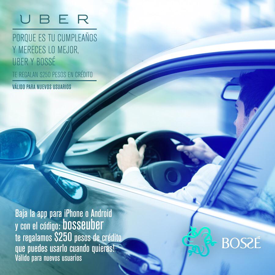 Para todos los cumpleañeros del mes de #Julio <a href="/bossegdl/">Bossé Oficial</a> y <a href="/uber_gdl/">Uber_GDL</a> te regalan $250 de crédito en en tu próximo viaje